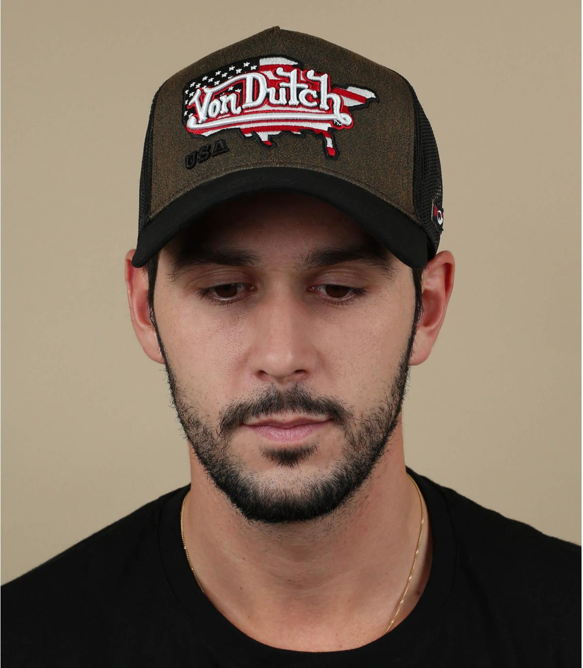 Trucker Von Dutch USA braun Trucker USA black brown